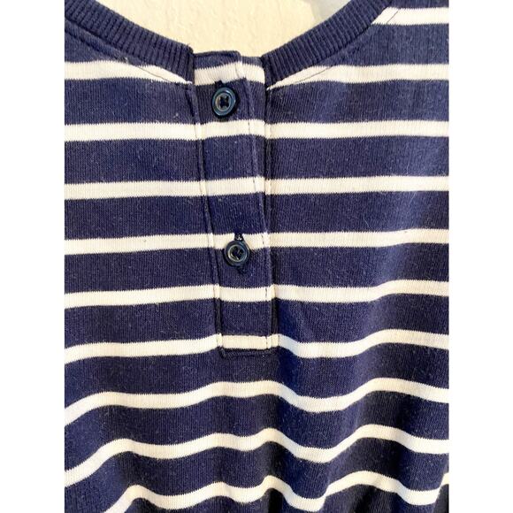 Navy/White Long Sleeve Jumpsuit Size 18 To 24 Mo - Picture 3 of 5